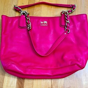 Beautiful red coach bag